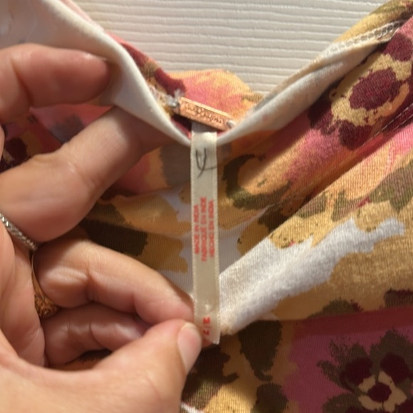 NEW! Free People Give Me More Floral Puff Sleeve Knit Top M Boho - Picture 3 of 8